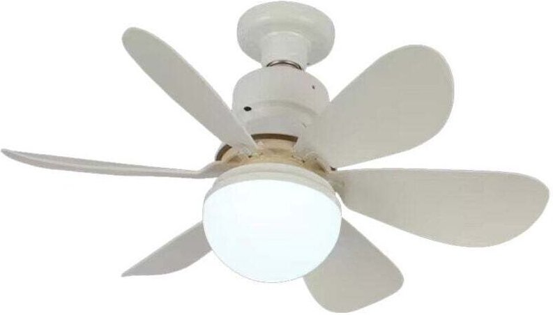 Ulisem Deckenventilator mit Licht und Fernbedienung, LED-dimmbarer Deckenventilator, E27-Kronleuchterventilator, 6 Flüge...