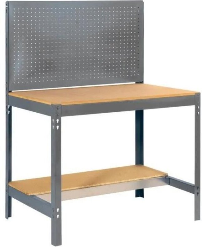 Simonrack Profi Werkbank grau robust 600 kg Tragfähigkeit