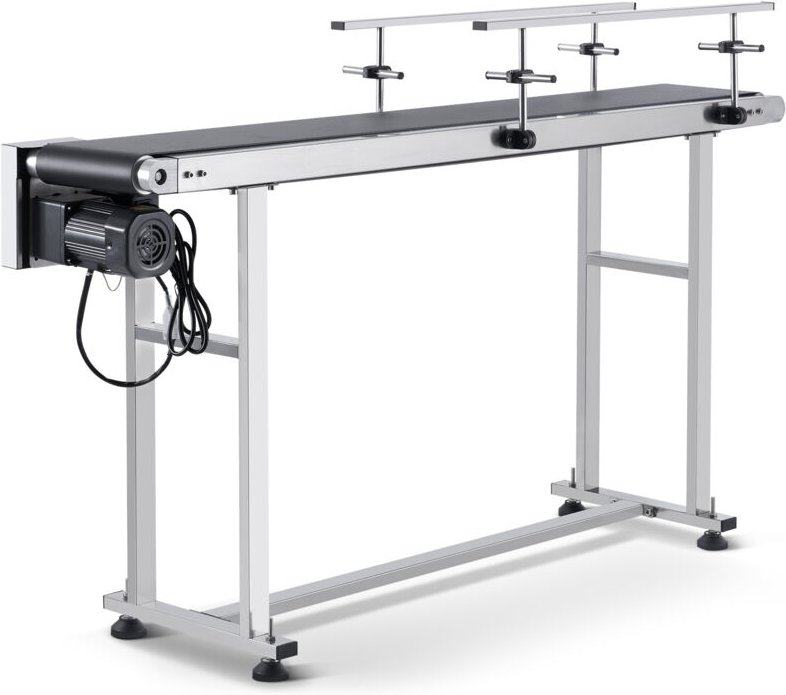 Vevor Bandförderer 1498,6x198,1mm Fördertisch Hochleistungs-Edelstahl-Motorbandförderer für Tintenstrahl-Codierungsanwen...