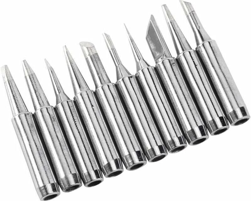 Lötspitzen, 10 Stück 900M-T Lötspitzen für Lötstationen 936, 937, 938, 969, 8586, 852D