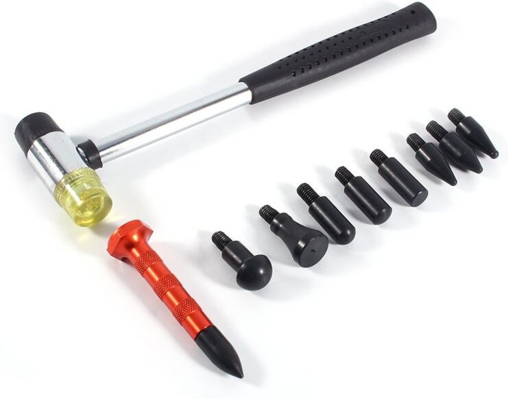 Ej.life - 10-teilig Ausbeulwerkzeug Set, Dellen Hammer Ausbeulwerkzeug Auto Dellen Reparatur Dent Remover Puller Knock D...