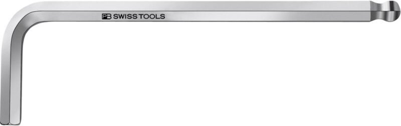 Pb Swiss Tools - Sechskant-Winkelschraubendreher, mit Kugelkopf, verchromt, 2 mm