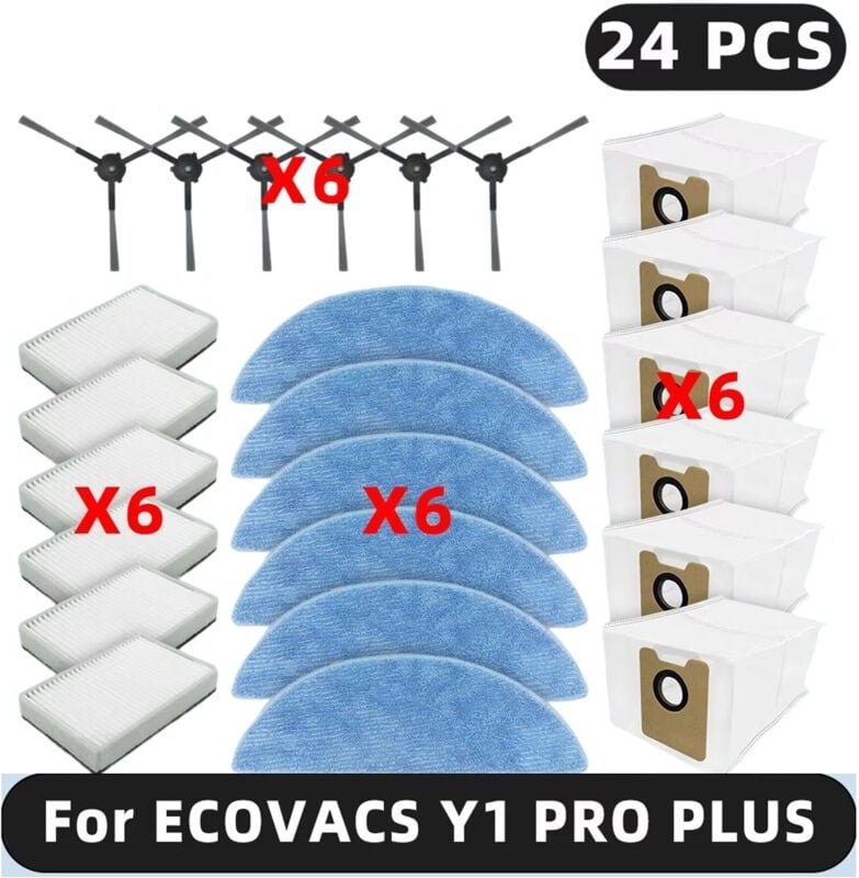 Ersatzteile Seitenbürste Hepa-Filter Mopptuch Staubbeutel Zubehör