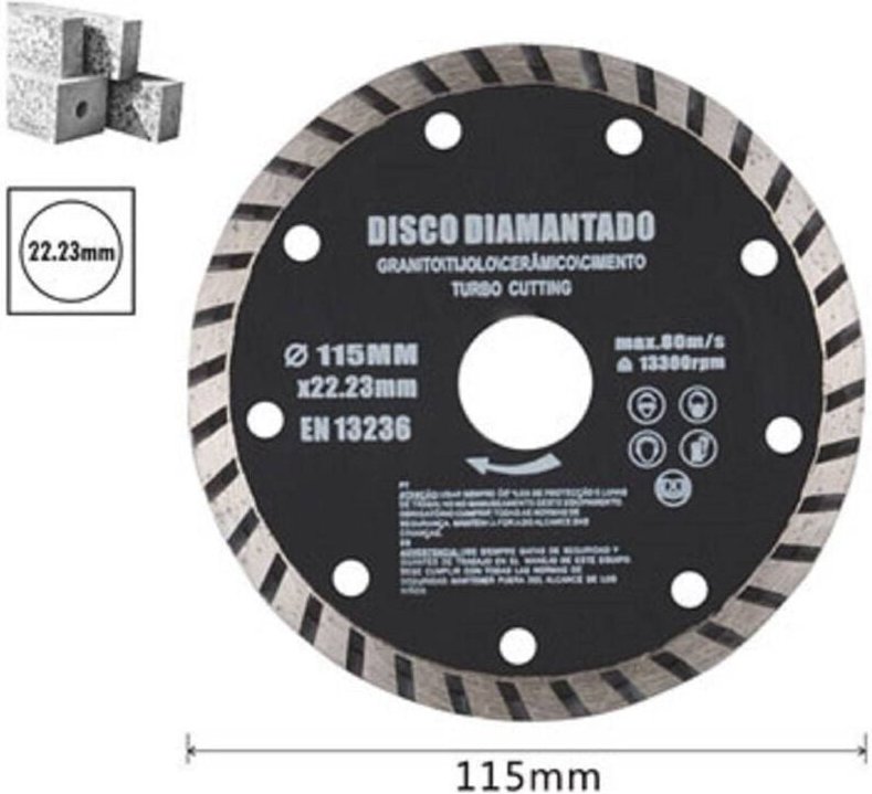 Trade Shop Traesio - Trade Shop - disco diamaned 115 mm für mattoni smerigliatrice flex -