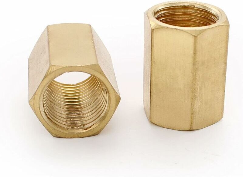 Zweiteiliger Pneumatikverbinder, 1/4"-Messinghülse, 21 mm langer Innensechskant-Pneumatikverbinder, zum Anschluss von Dr...