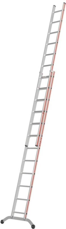 Aluminium Schiebeleiter 2x6 Sprossen, erweiterbar, 7,2kg, belastbar: 150kg - Hymer