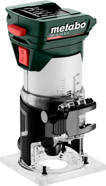Metabo - Akku-Kantenfräse fmv 18 ltx bl 8, incl. Zubehör, Karton