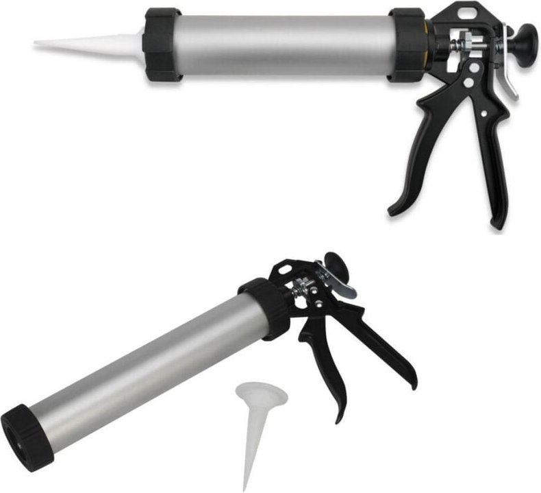 Trade Shop Traesio - Trade Shop - professionelle aluminium-silikon-kartuschenpistole 240 mm düse -