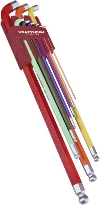 Kraftwerk Kugelkopf-Innensechskant-Satz 1.5 - 10 mm, 9 tlg.