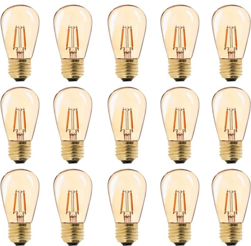 LED E27 Vintage Glühbirne, ST45 Einfach zu 1W = 10W Glühlampen, Super Warmweiß 2200K E27 Mittelsockel Nachttischlampe Gl...