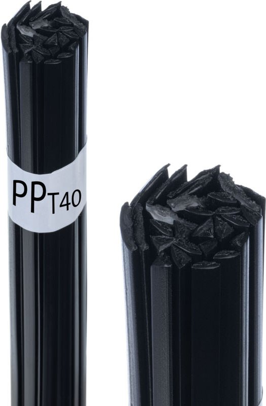 Rosfix Lötdraht PP Set T40 50g – Mix 42 cm Schwarz 8 mm Band 3,5 mm Dreieck Stoßfänger Armaturenbrett Scheinwerfer