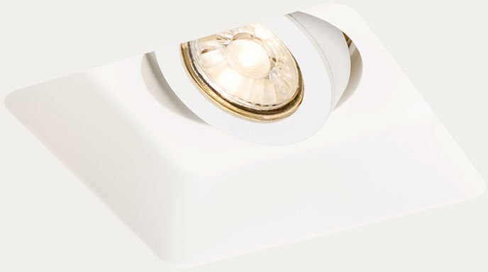 Einbaustelle weiß 15 cm quadratisch kippbar - Zigeuner Stuck