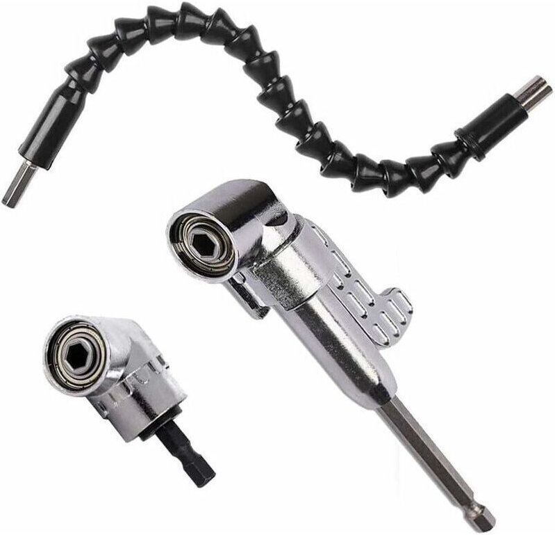 Winkelbohrer, 1 Stück 30 cm flexibler Schaft Schraubendreher-Satz 105 Grad magnetischer Schnellwechsel Sechskant 6 mm au...