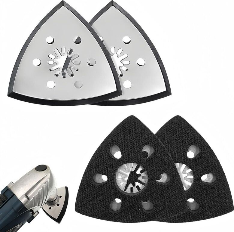 4-teiliges Set dreieckiger Schleifpads, 93 mm Mehrzweck-Schleifpad, Zubehör für Multifunktionswerkzeuge, zum Schleifen v...