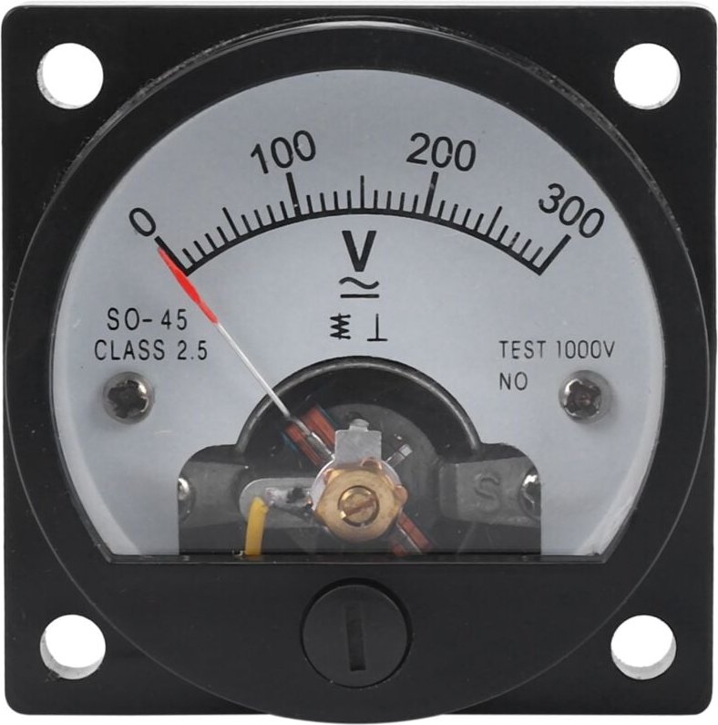 Tlily - ac 0-300V Runde Analoge Einwahl Panel Meter Anzeigengeraet fuer Volt Schwarz