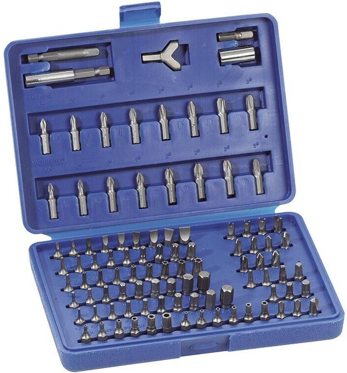 Serie mit 100 1/4 Bits fur Schraubendreher Fervi 0640
