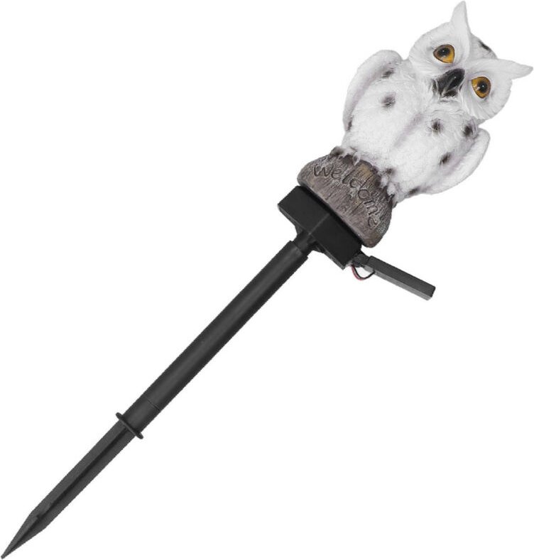 Solar-Wegeleuchten, Solar-Gartenleuchten im Eulen-Design, solarbetriebene Landschaftsleuchten für Terrasse, Hof und Einf...