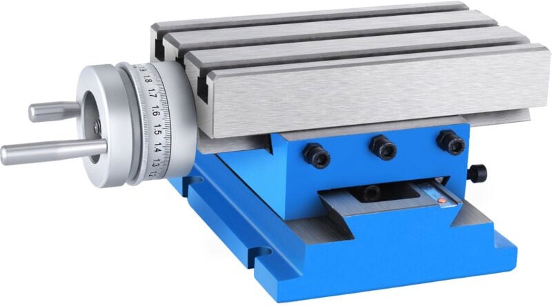 Fräsmaschine Kreuzschlitten-Arbeitstisch 4''x7,3'' 2-Achsen-Präzisionswerkzeug - Mophorn