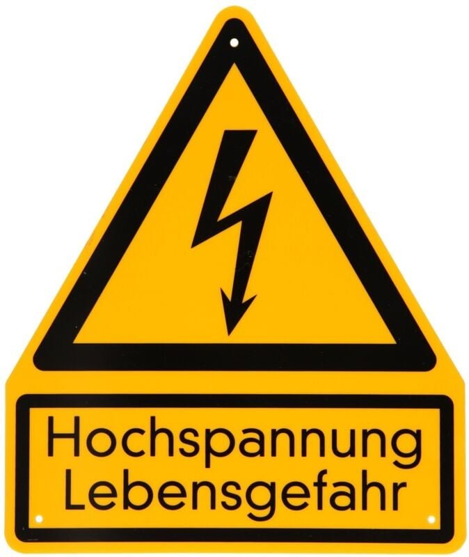 Warnschild Hochspannung, Lebensgefahr