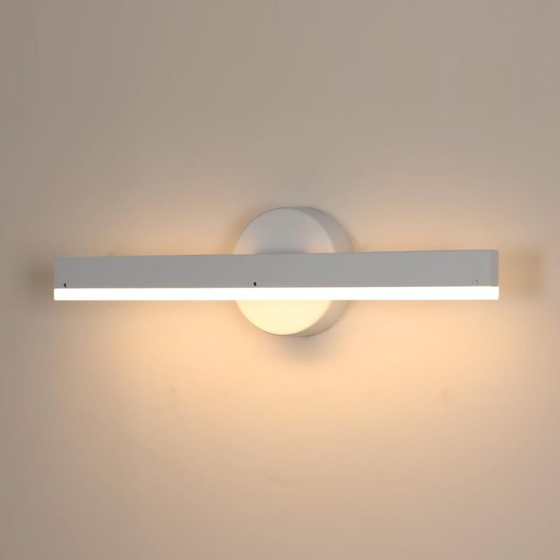 Goeco - Moderne LED-Wandleuchte, 8W 426LM, Lange Weiße Wandleuchte 38CM, Warmweißes Licht 3000K für Schlafzimmer, Badezi...