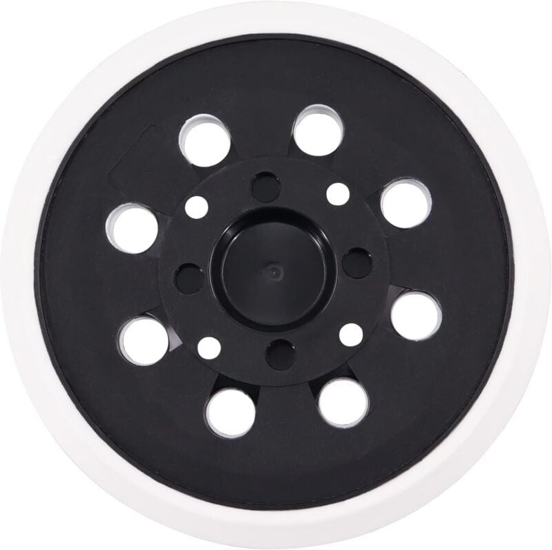 125 mm Klett-Schleifpad mit 8 Löchern, kompatibel mit Bosch PEX 300 AE und PEX 400 AE Poweka Exzenterschleifern (weiß)