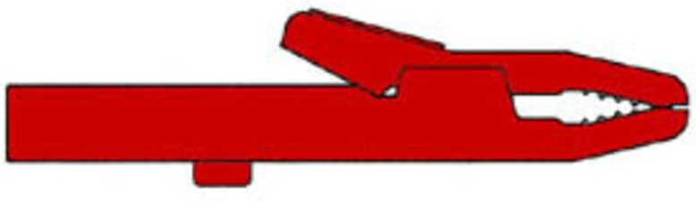 Isolierte abgreifklemme, 4 mm 25 a - rot (ak 2S)