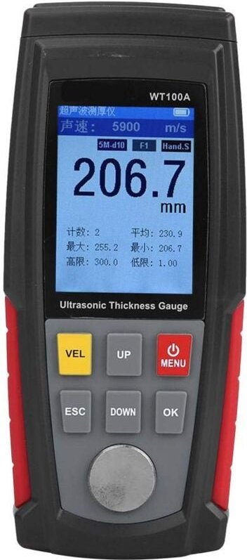 Fitags - WT100A Ultraschall Dickenmessgerät, usb Ladegerät Digitales Ultraschall Dickenmessgerät