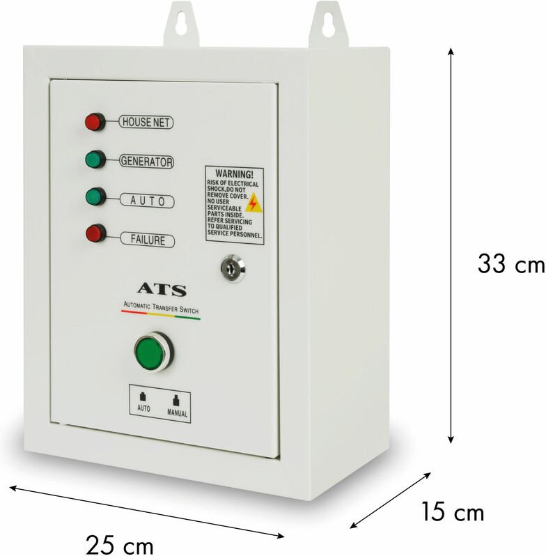 EBERTH ATS Notstromautomatik bis 15kW, 3 Phasen, 400V, Automatischer Transferschalter, Automatic Transfer Switch für Str...