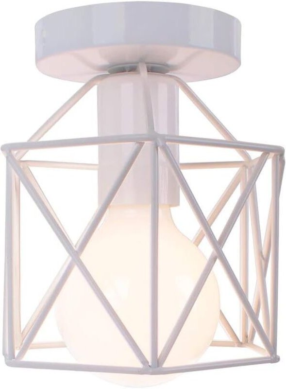 Ersandy - Retro Industrial Square Iron Metal Deckenleuchte, Cube Cage Pendelleuchte E27 für Wohnzimmer Schlafzimmer Café...