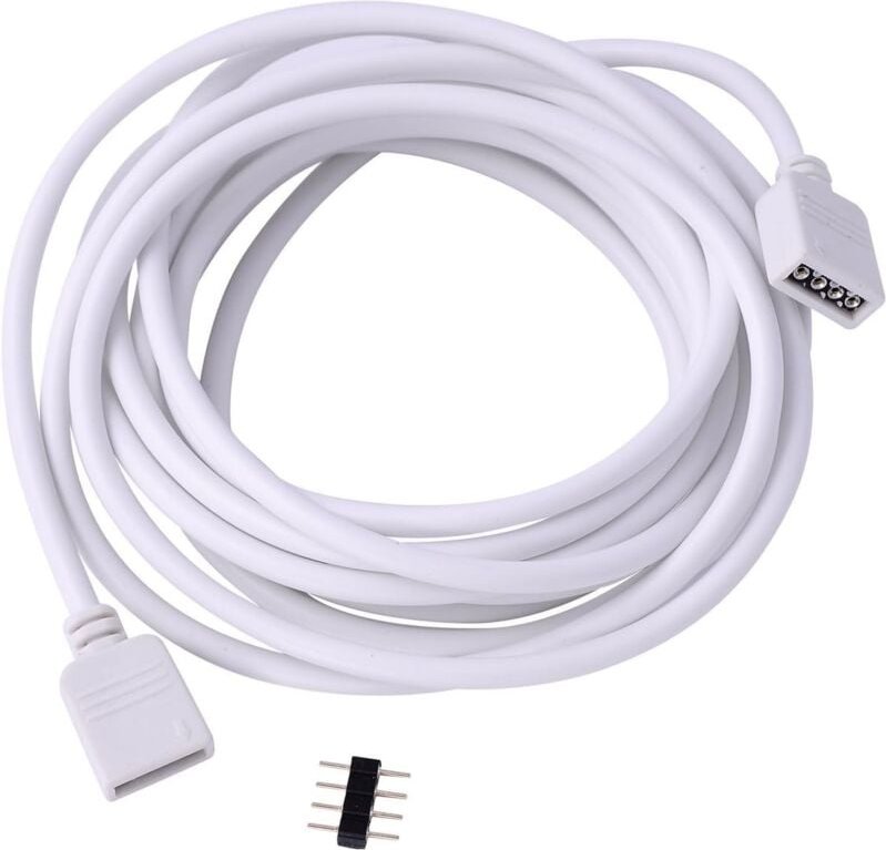 Aougo - RGB-Lichtleisten-Verlängerungskabel, LED-Lichtleisten-Anschlussklemmenkabel (5 m)