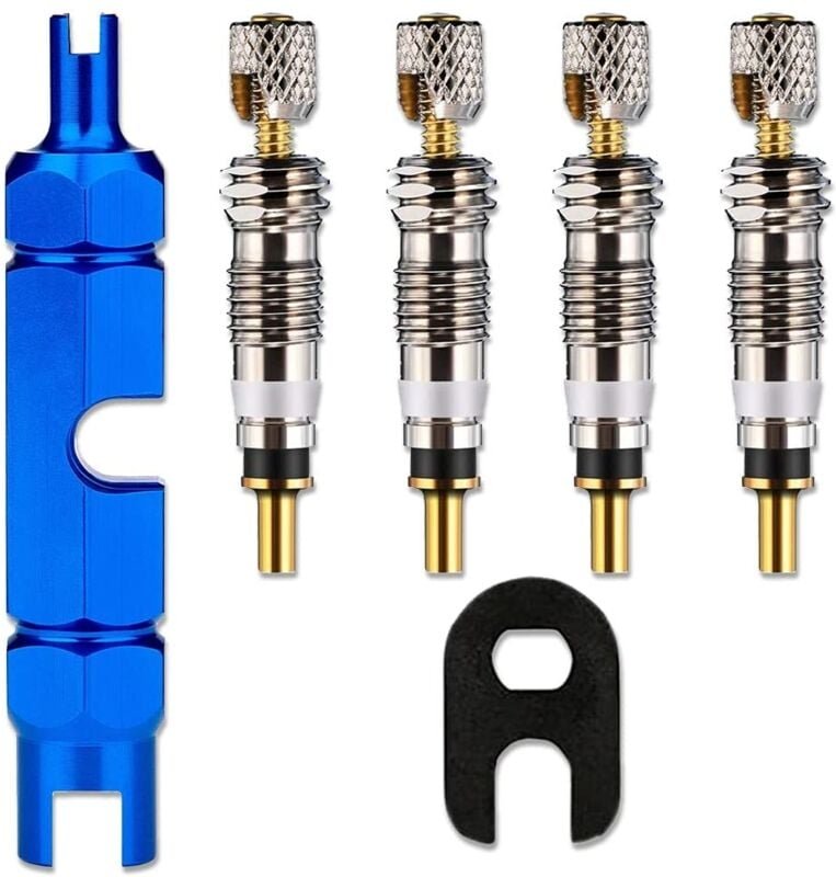 6 Stück Fahrradventil Adapter Französisches Ventil Sclaverandventil Ersatz Presta Ventileinsatz Ventilkappen Fahrrad Ven...