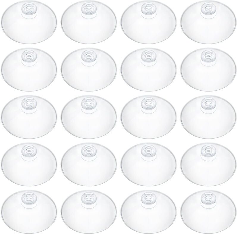 Thumbnail - Memkey - 20 5,5 cm transparente Kunststoff-Saugnäpfe für die Organisation und Dekoration Ihres Zuhauses – selbstklebende...
