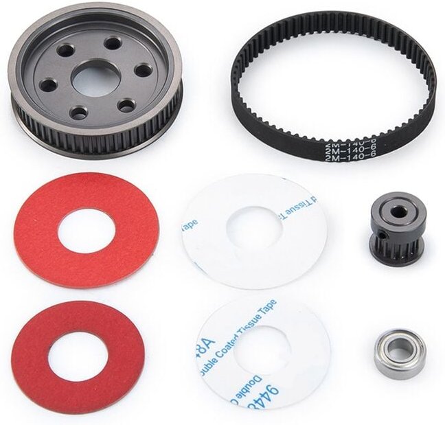 Motorgetriebe,Riemenantrieb,Getriebesystem für 1/10 Axial SCX10 SCX10II 90046 RC Crawler-Autoteile (5,0 mm)