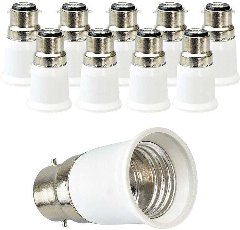 Thumbnail - B22-auf-E27-Sockelkonverter, Sockeladapter für LED-Leuchtmittel und Halogenlampen, maximale Leistung 200 W, 0250 V, 120 ...