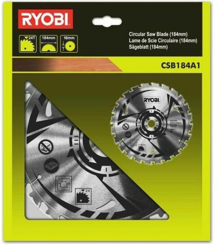 Sägeblatt dede sabre Ryobi csb184a1/ 184mm/ compatiblewith r18cs7-0 one+one+