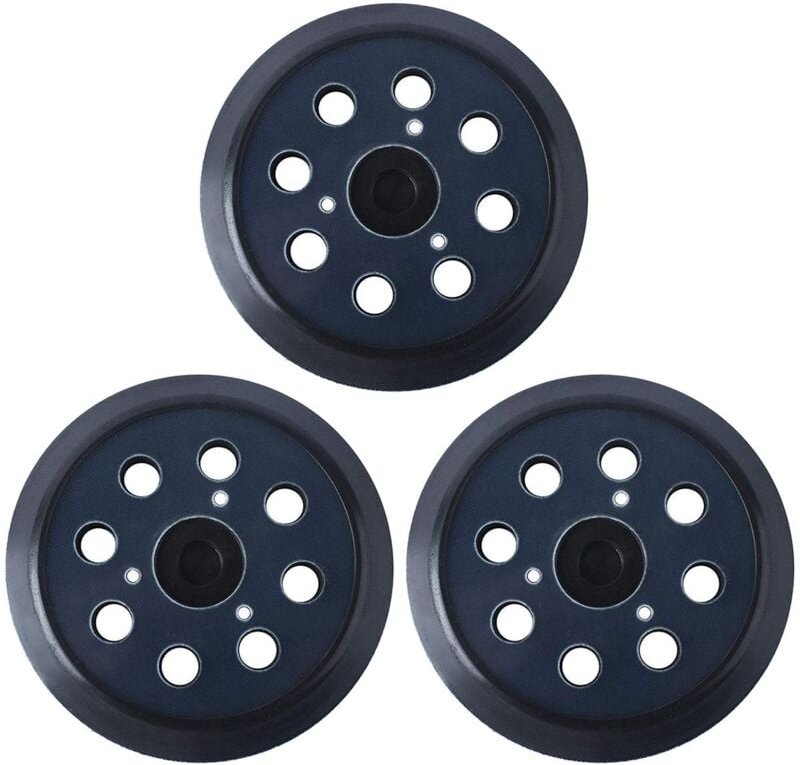 Crediri Schleifscheibe, 125 mm, kompatibel mit Makita 743081-8, Ersatz BO5010, 8 Löcher (3 Stück)