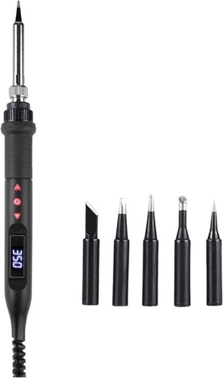 80W Lötkolben Kit Einstellbare Temperatur lcd Bildschirm Schweißen Werkzeug Spitze Pinzette eu Stecker