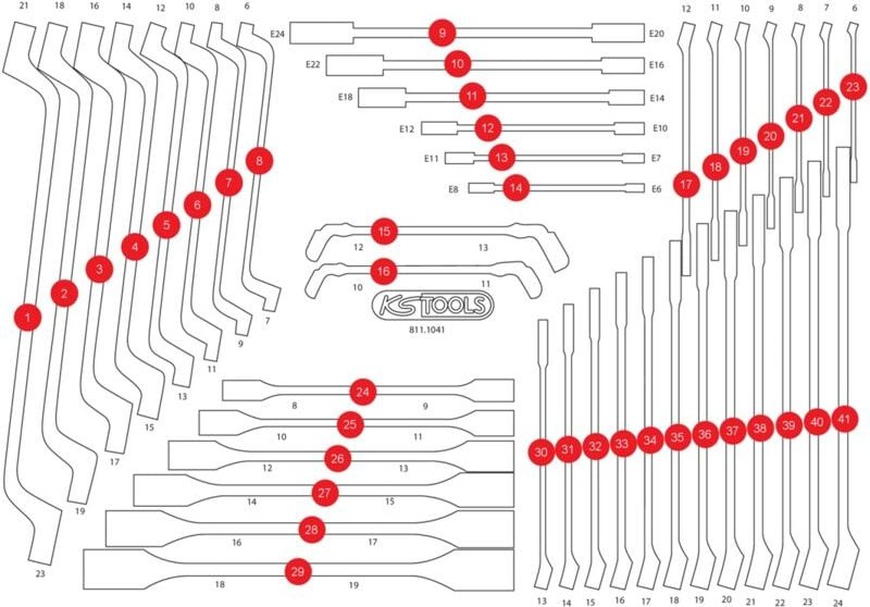 Ks Tools Leere Schaumstoffeinlage zu 811.1041