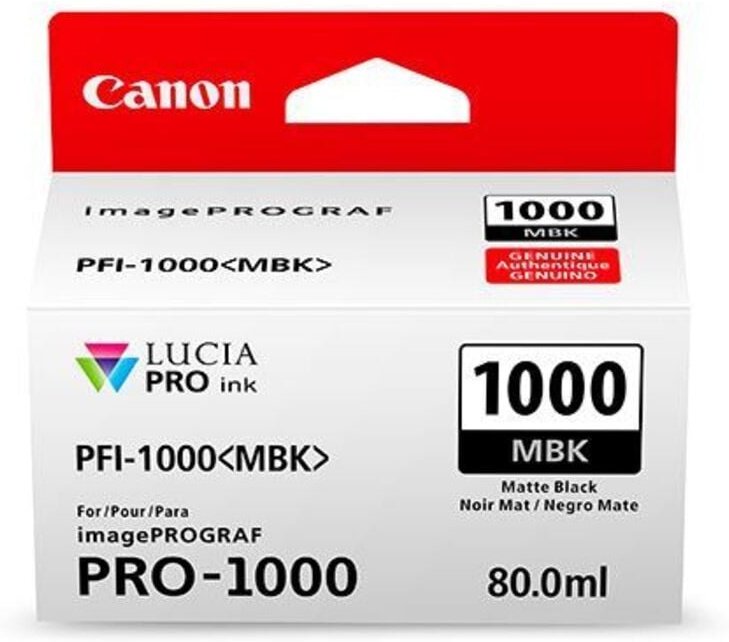 Canon PFI-1000MBK mattschwarz 80ml Tinte für Canon imagePROGRAF PRO-1000