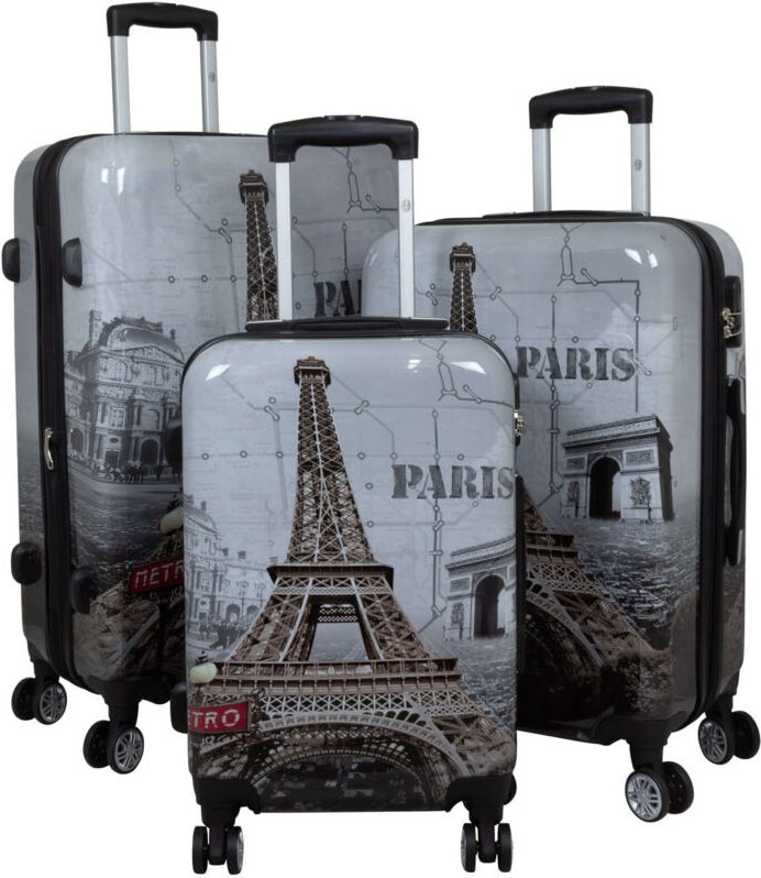 Polycarbonat Kofferset Paris - 3tlg mit 4 Rädern in der Größe S, M und L