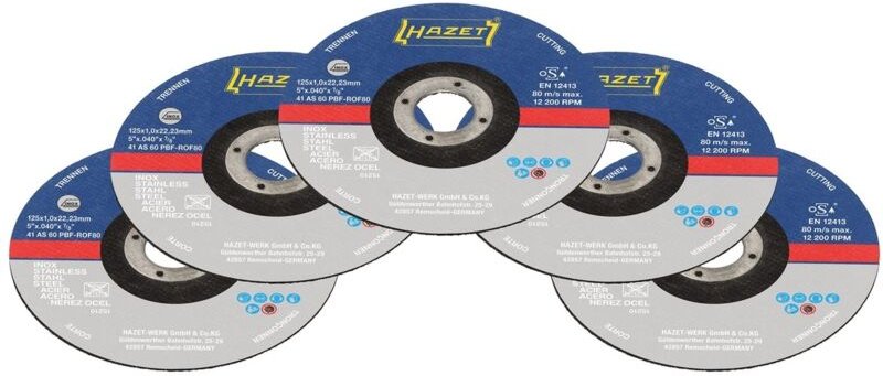 Thumbnail - Hazet - Trennscheiben Satz ∙ 125 x 1 x 22,23 mm (5 x 0,40 x 7⁄8″) 9233-010/5 ∙ 5-teilig