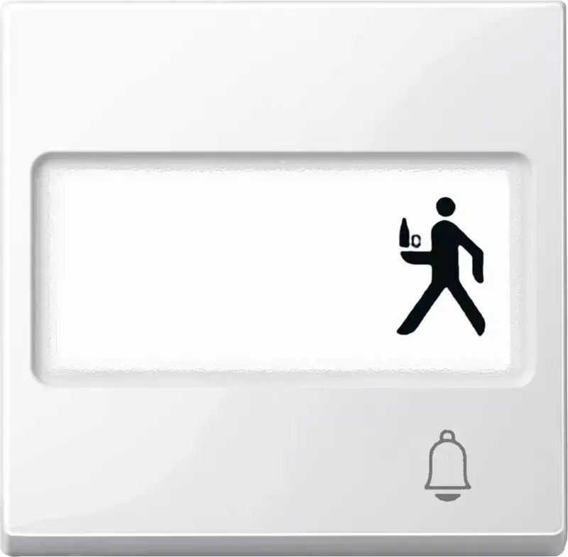 Merten Wippe Klingel pws/gl mit Schriftfeld MEG3365-0319