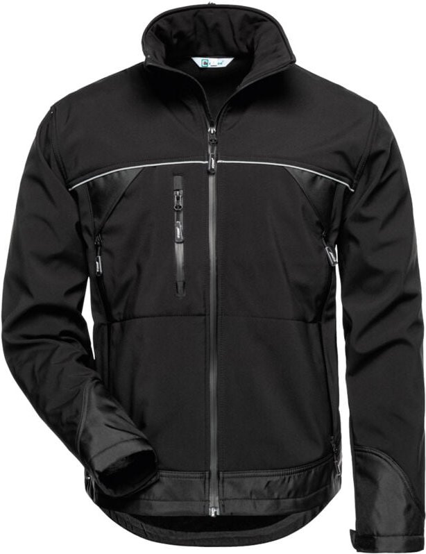 Alpha Softshell-Jacke Elysee Polyester, Schwarz/Schwarz, Gr.L