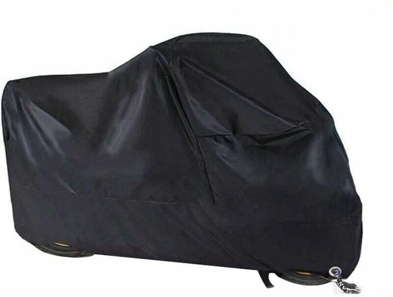 Feiyu Motorbike Cover, Transmitter Motorcycle Garage Winterproof Waterproof Motorcycle Tarpaulin Outdoor with Lock Holes...