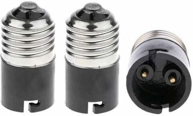 E27 auf B22 Glühbirnenadapter-Konverter, E27 Edison auf B22 Bajonett-Glühbirnensockel-Konverter (3er-Pack) FLITI