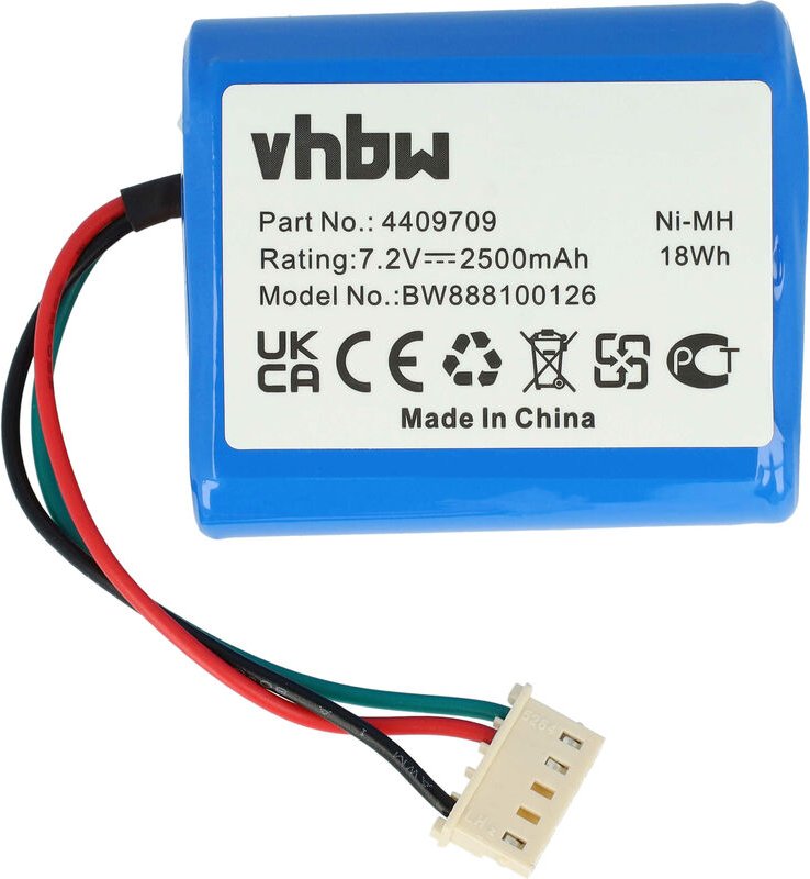 1x Akku kompatibel mit iRobot Braava 300, 380, 390, 2000, 380T, 390T, 381 Home Cleaner Heimroboter (2500 mAh, 7,2 v, NiM...