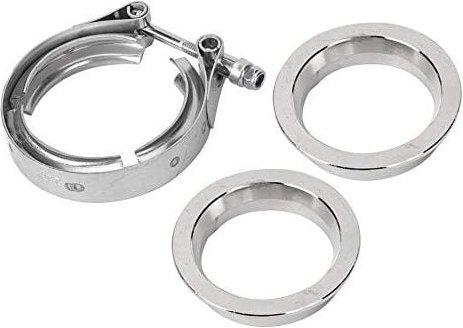 Zoternen - v Band Klemmen Edelstahl v Band Klemme mit Flansch Ersatz für automatische Auspuffrohre Turbos Wastegates Abb...