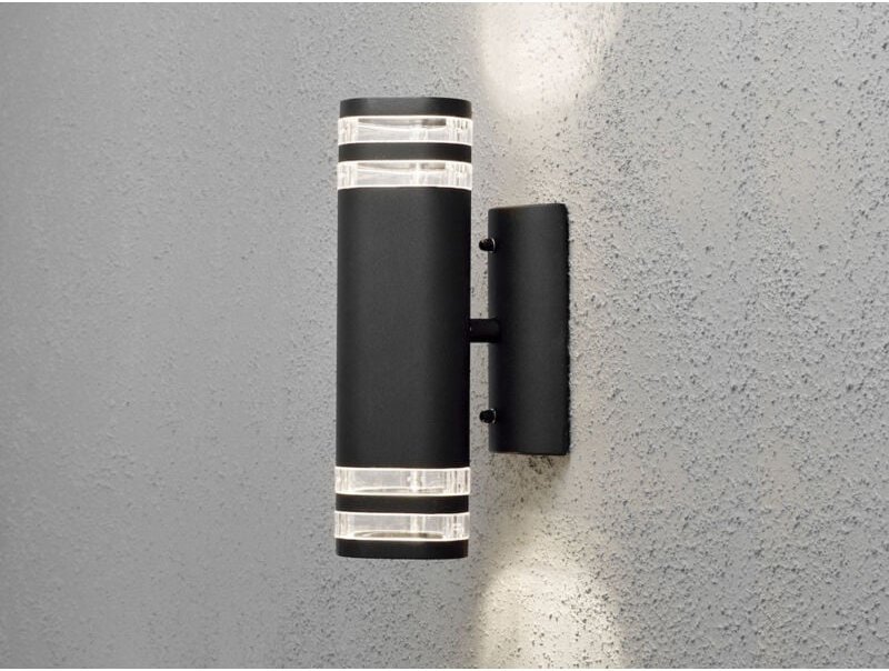 Konstsmide - Design Up-Down Außenwandleuchte modena, Höhe 28,5cm, Schwarz