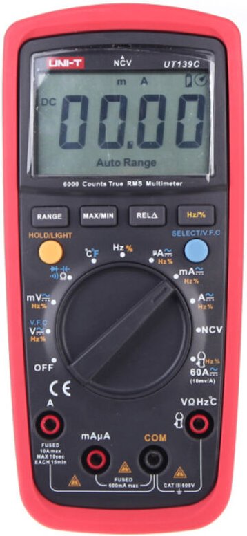 Multimetro digitale True RMS UT139C, misurazione accurata di correnti, tensioni e resistenze, compatibile con tutte le a...