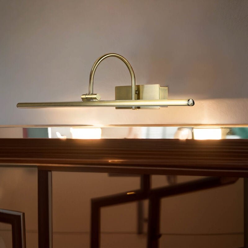 Led Bilderleuchte in Messing Antik Jugendstil 12W